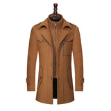 Men's Standard Vertical Zipper Coat Jacket - WOMONA.COM