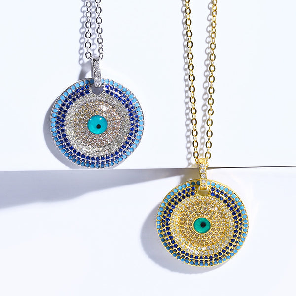 Round Zircon Necklace - WOMONA.COM