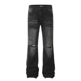 Retro Tattered Jeans Denim Trousers For Men - WOMONA.COM