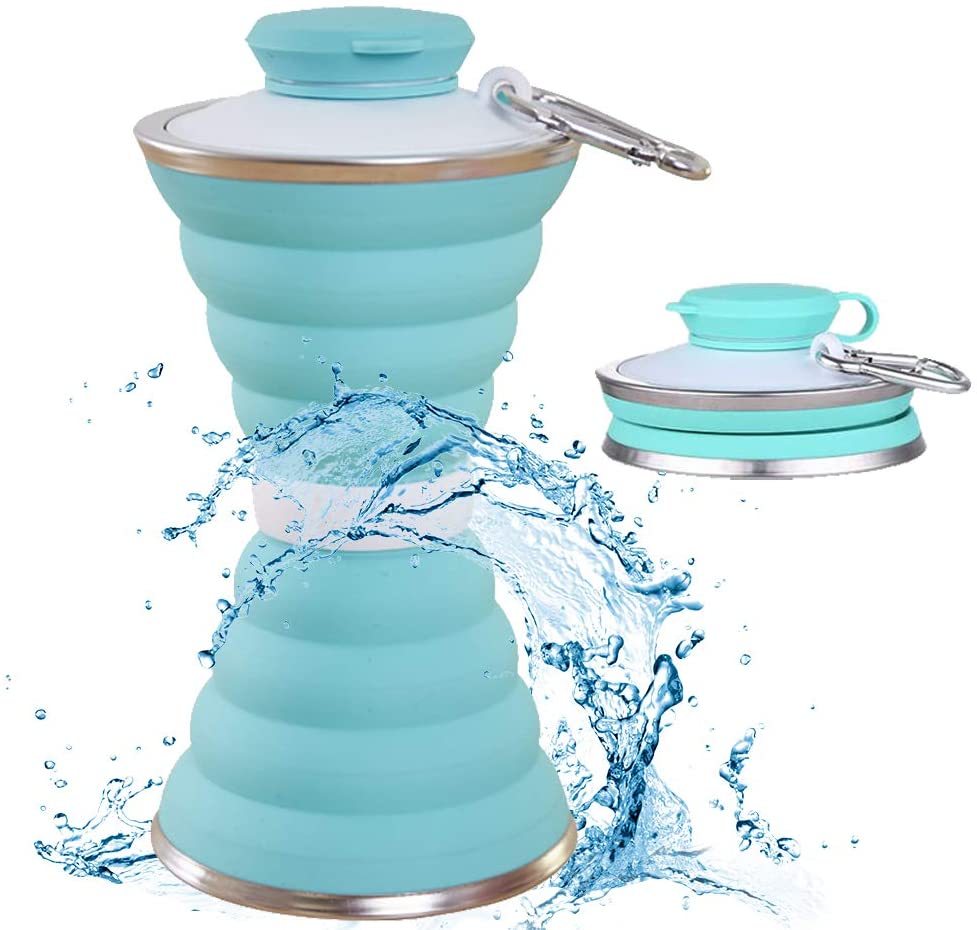 Foldable Silicone Water Bottle, 500 ml
