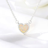 Romantic Heart Necklace Copper Zircon Pendant Necklace - WOMONA.COM