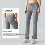 Waist Slimming And Hip Lifting Casual Yoga Pants Bilateral Pocket Yoga Bell-bottom Pants