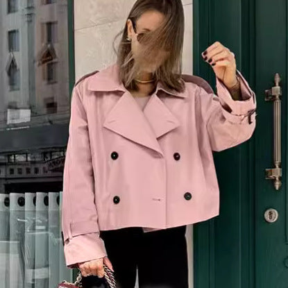 Retro Trench Double Breasted Coat - WOMONA.COM