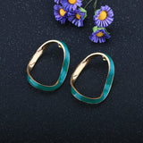 Alloy Dripping Stud Earrings - WOMONA.COM