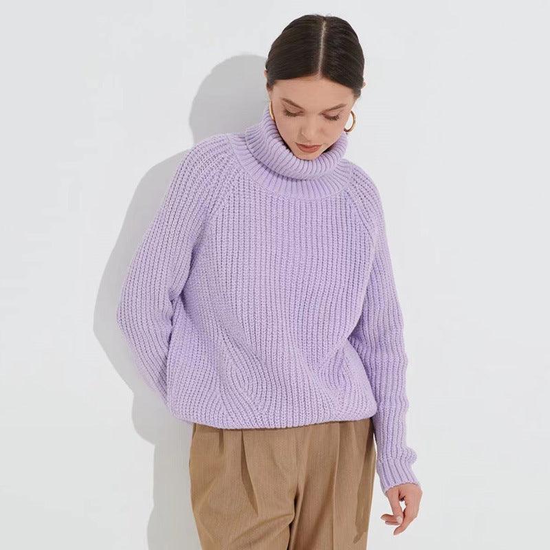 High Neck Thickened Autumn And Winter Sweater - WOMONA.COM