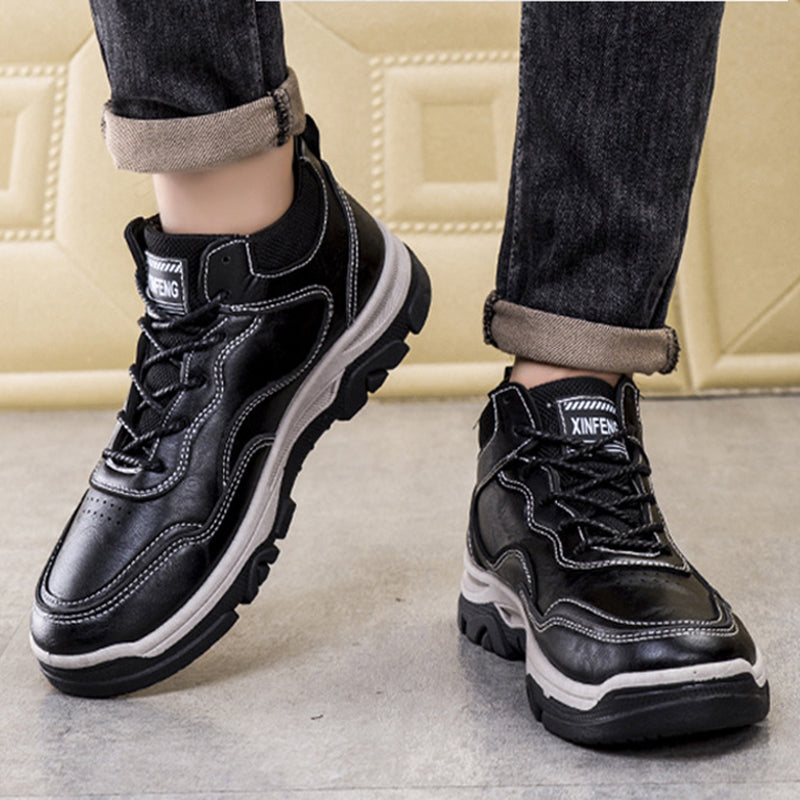 Men Boots Winter Warm Shoes Outdoor Walking Ankle Boots - WOMONA.COM