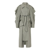 Elastic And Waisted Profile Trench Coat Women's