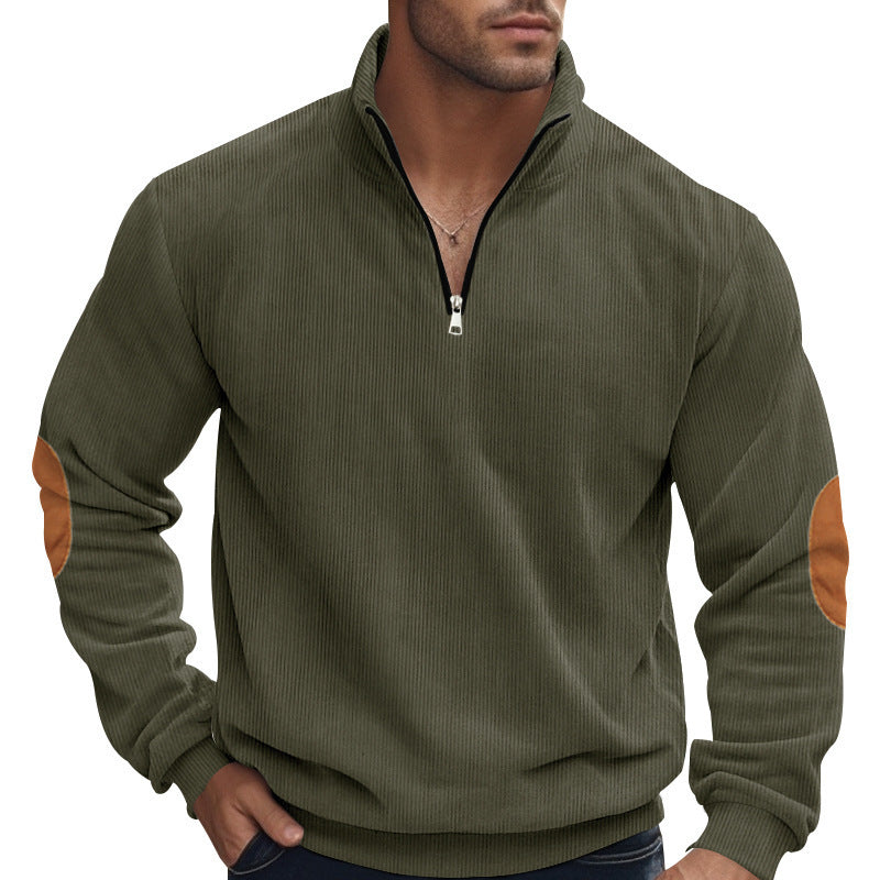 All-matching Embroidered Men's Corduroy Top - WOMONA.COM