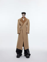 Men's Coat Design Feel Long Over The Knee Coat - WOMONA.COM