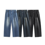 Mid-high Waist Washed Wide Leg Jeans - WOMONA.COM