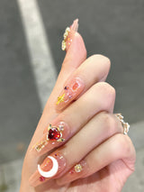 Fantasy Nail Moon Sceptre Love Wings Wearable Nails - WOMONA.COM