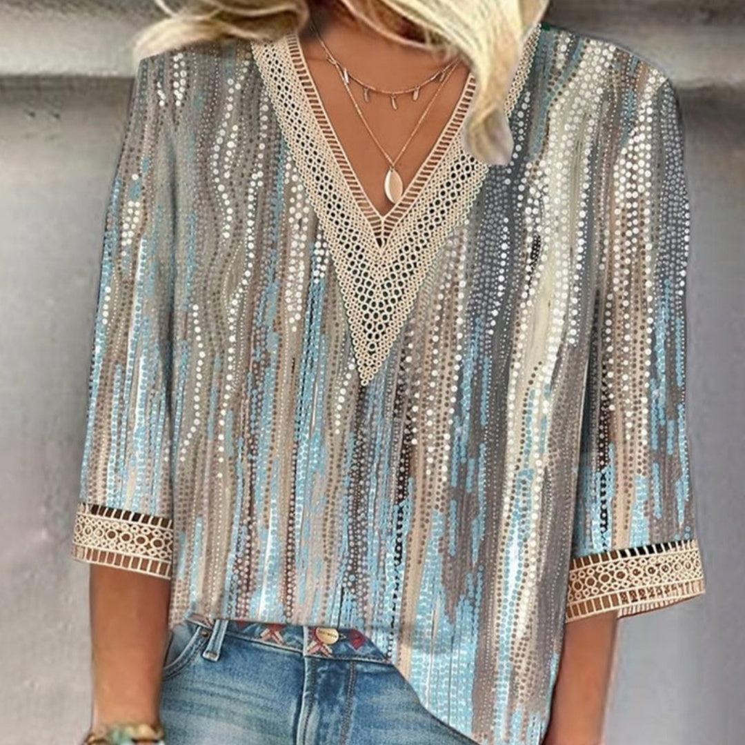 New Women's Dream Print Casual Top - WOMONA.COM