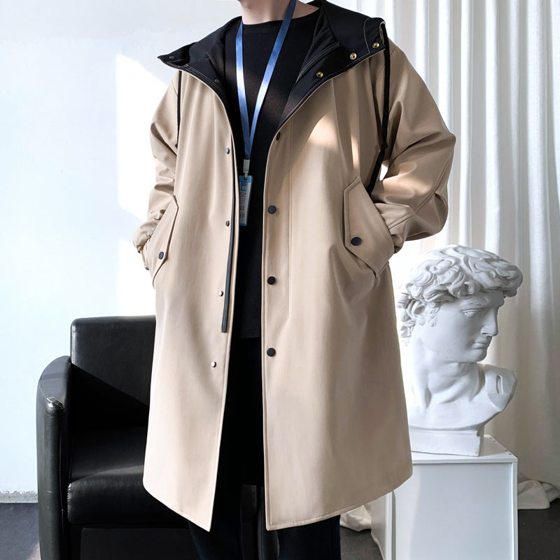 Men's British Style Coat Cloak Mid-length