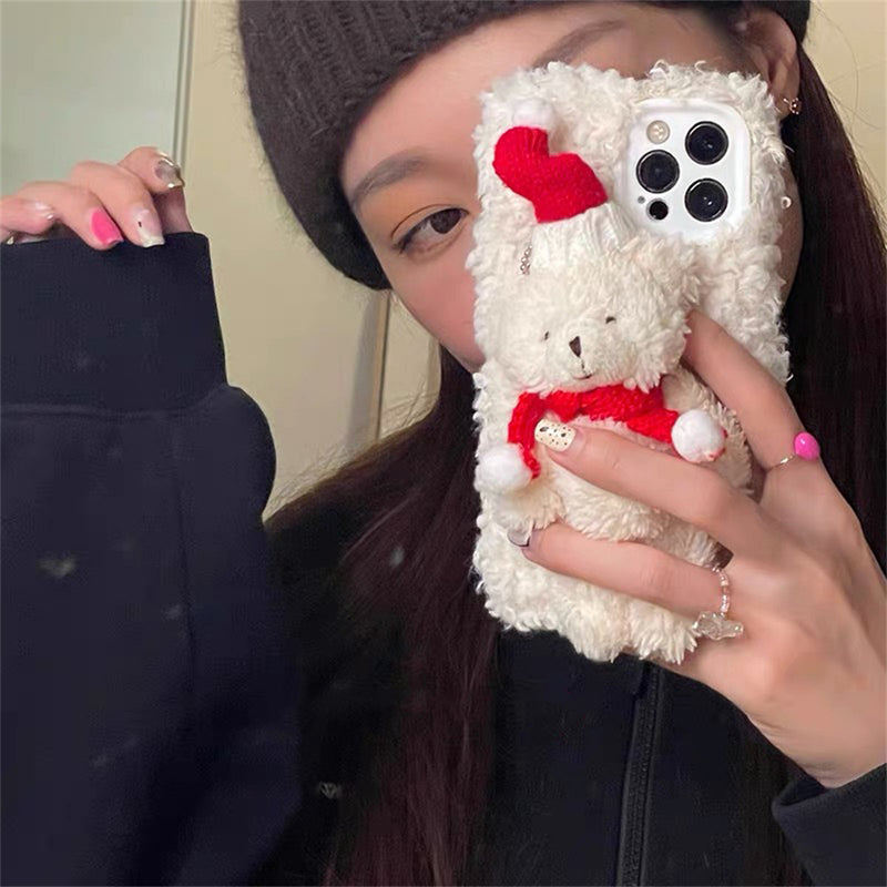 Christmas Bear Plush Mobile Phone Case - WOMONA.COM