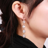 Atmospheric Zircon Long Earrings - WOMONA.COM