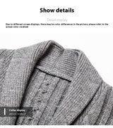 Knitted Cardigan Men's Thickened Jacquard Single-breasted