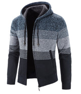 Hooded Fleece Thick Cardigan Sweater - WOMONA.COM