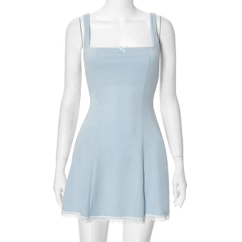 Square-neck Cinched Slim And Hot Dress - WOMONA.COM