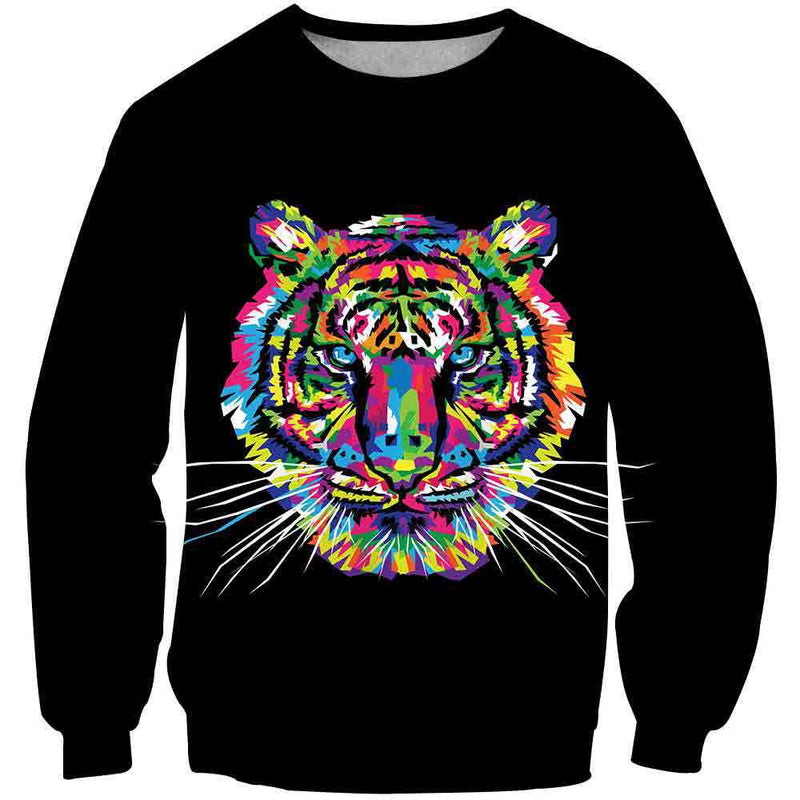 3D Personalized Animal Pattern Sports Top Unisex Tiger Series Hoodie - WOMONA.COM