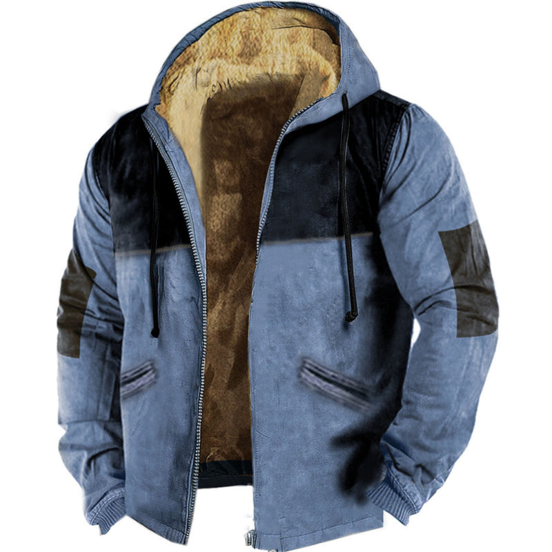 Brown Lining Cotton-padded Jacket