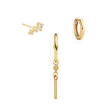 Fashion Earrings Set 3 Pieces - WOMONA.COM