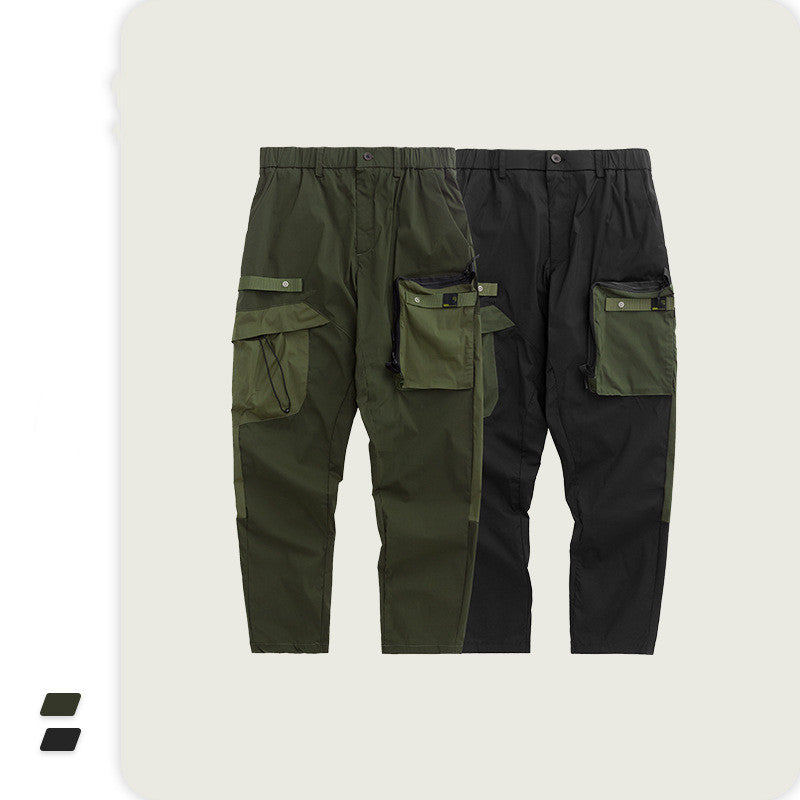 Splicing tooling casual pants men - WOMONA.COM