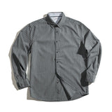 Camisa de rayas verticales en azul cepillado retro americano de Madden Workwear Merchant