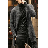 Long sleeve cardigan trench coat sweater - WOMONA.COM