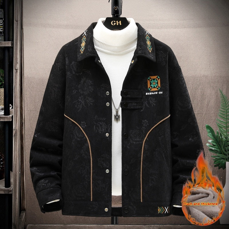 Men's Fleece-Lined Corduroy Jacket