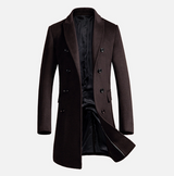 Men's woolen coat slim fit trench coat - WOMONA.COM