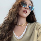 Exaggerated Simple Chain Clavicle Necklace - WOMONA.COM