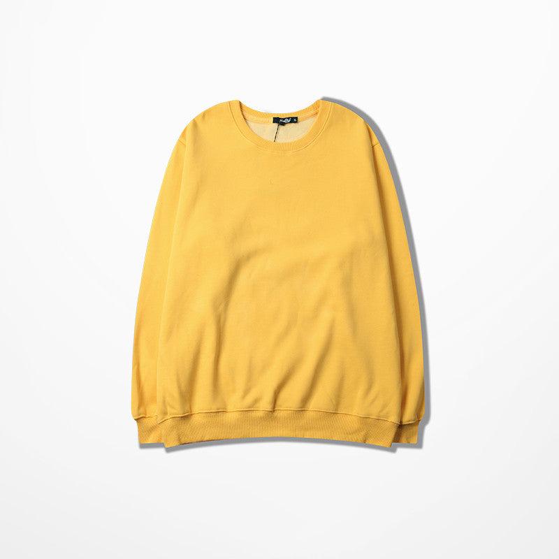 Loose cotton crew neck sweater - WOMONA.COM