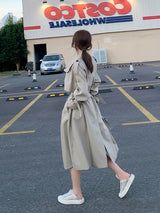 Mid-length Temperament Waist-controlled Korean Overcoat