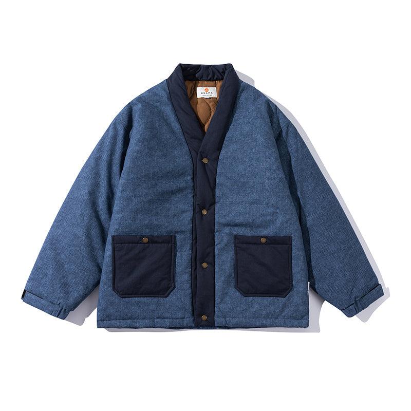 Vintage Single-breasted Cotton-padded Coat Men's - WOMONA.COM