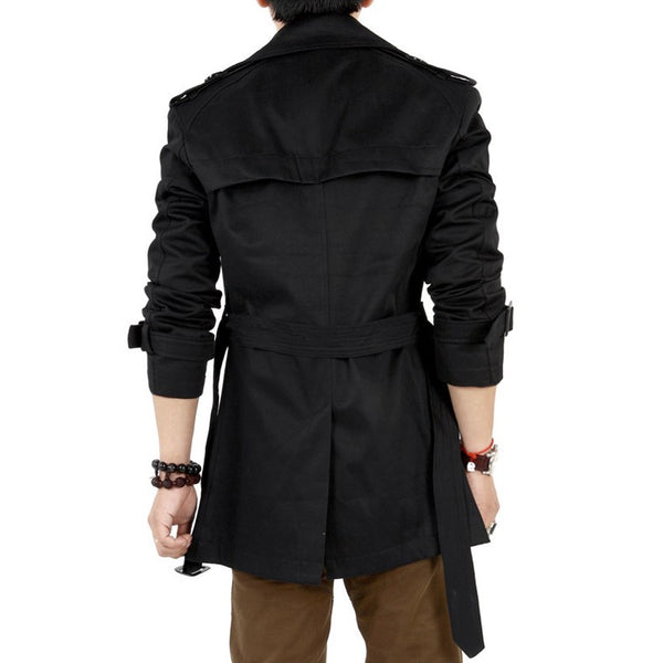 Mid-length men's trench coat - WOMONA.COM