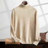 High Lapel Fall Winter Men Cashmere Casual Bottoming Shirt