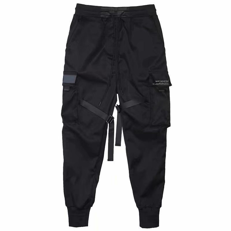 Ribbons Harem Joggers Men Cargo Pants - WOMONA.COM