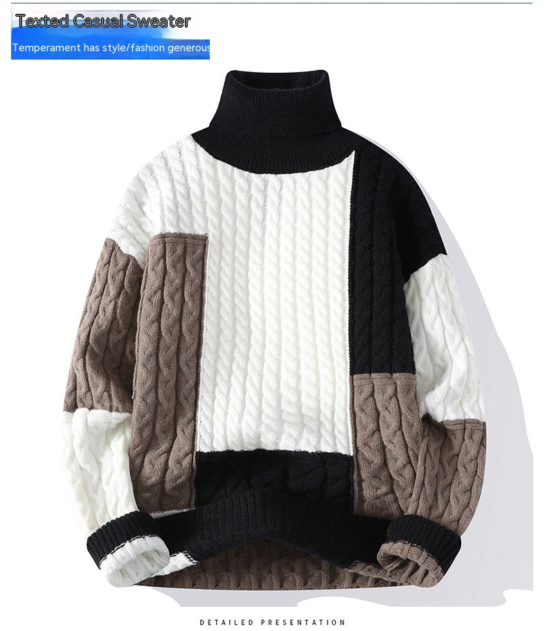 Couple Wear Turtleneck Pullover Thick Sweater - WOMONA.COM