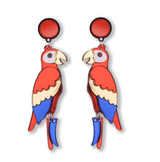 Parrot Organic Acrylic Earrings - WOMONA.COM