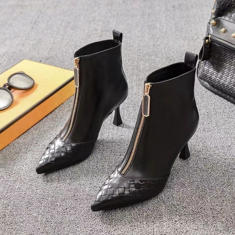 Pointed Toe Stiletto Heel Ankle Boots For Women - WOMONA.COM