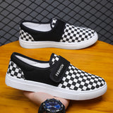 Canvas Flat Shoes Men Velcro Casual Sneakers - WOMONA.COM