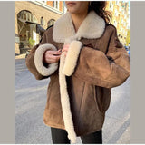 Autumn And Winter Lamb Wool Warm Coat