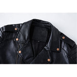 Large Size Suit Parker Leather Jacket - WOMONA.COM