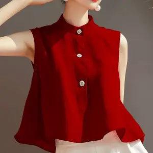 Western Style Shirt Top Vest - WOMONA.COM