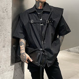 Men's Design Double Zip Sleeveless Jacket Top - WOMONA.COM