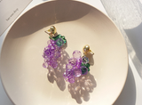 Grape earrings fruit - WOMONA.COM