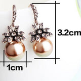 Pearl Earrings Sunflower - WOMONA.COM