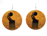 Wood Print Earrings - WOMONA.COM