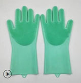 Silicone Heat-resistant Cleaning Brush Scrubbing Gloves