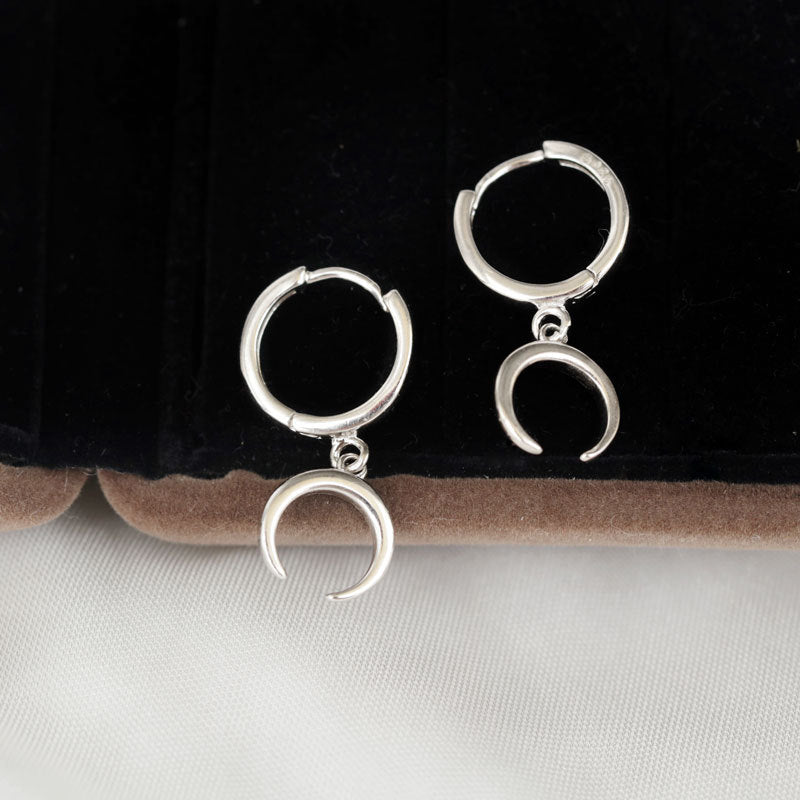 Crescent moon earrings earrings - WOMONA.COM